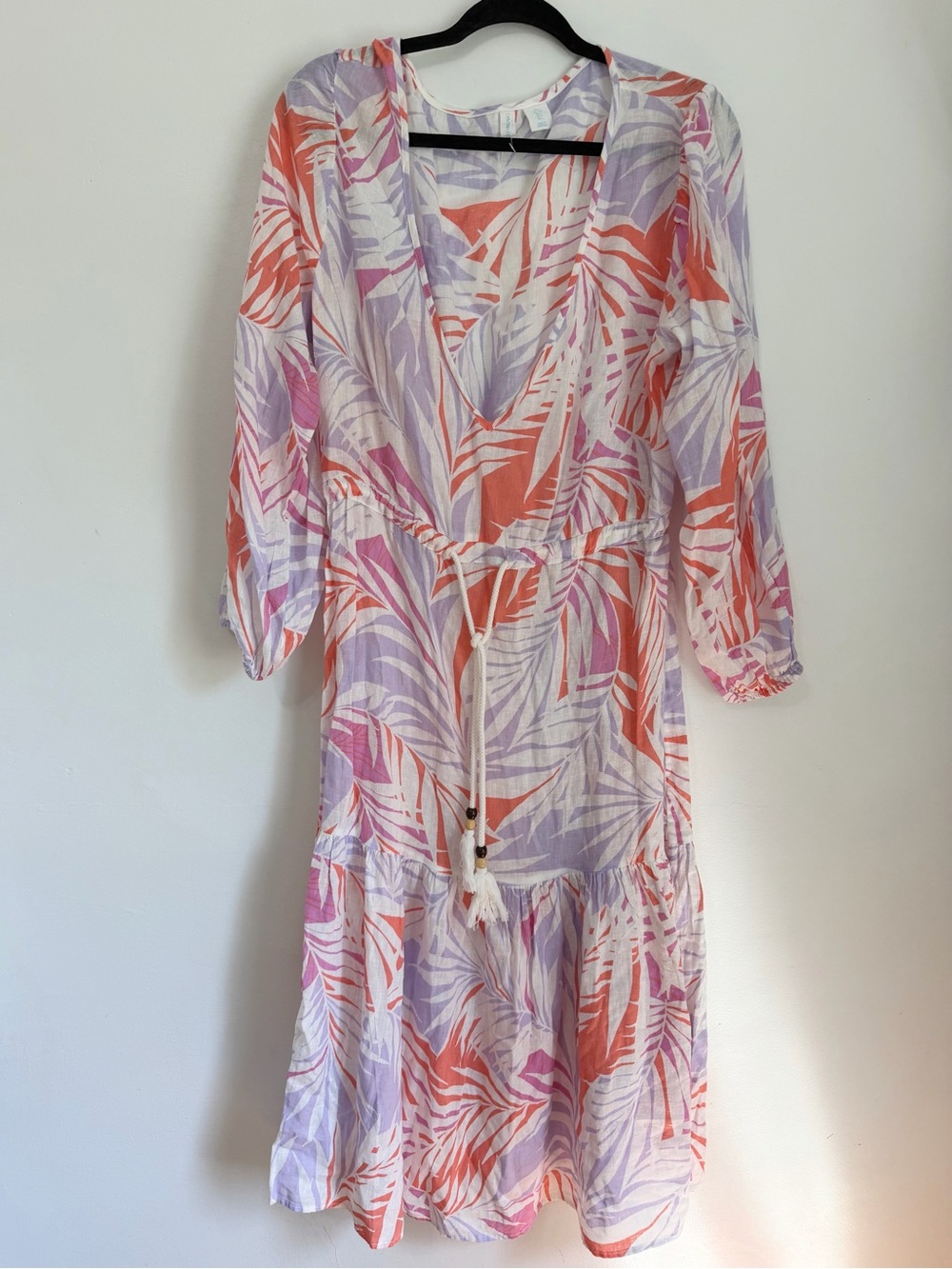 Cynthia Rowley size large maxi dress tropical floral boho